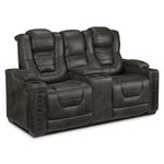 Dakota Power Reclining Loveseat - Charcoal