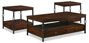 Sterling Coffee Table and Two End Tables - Walnut