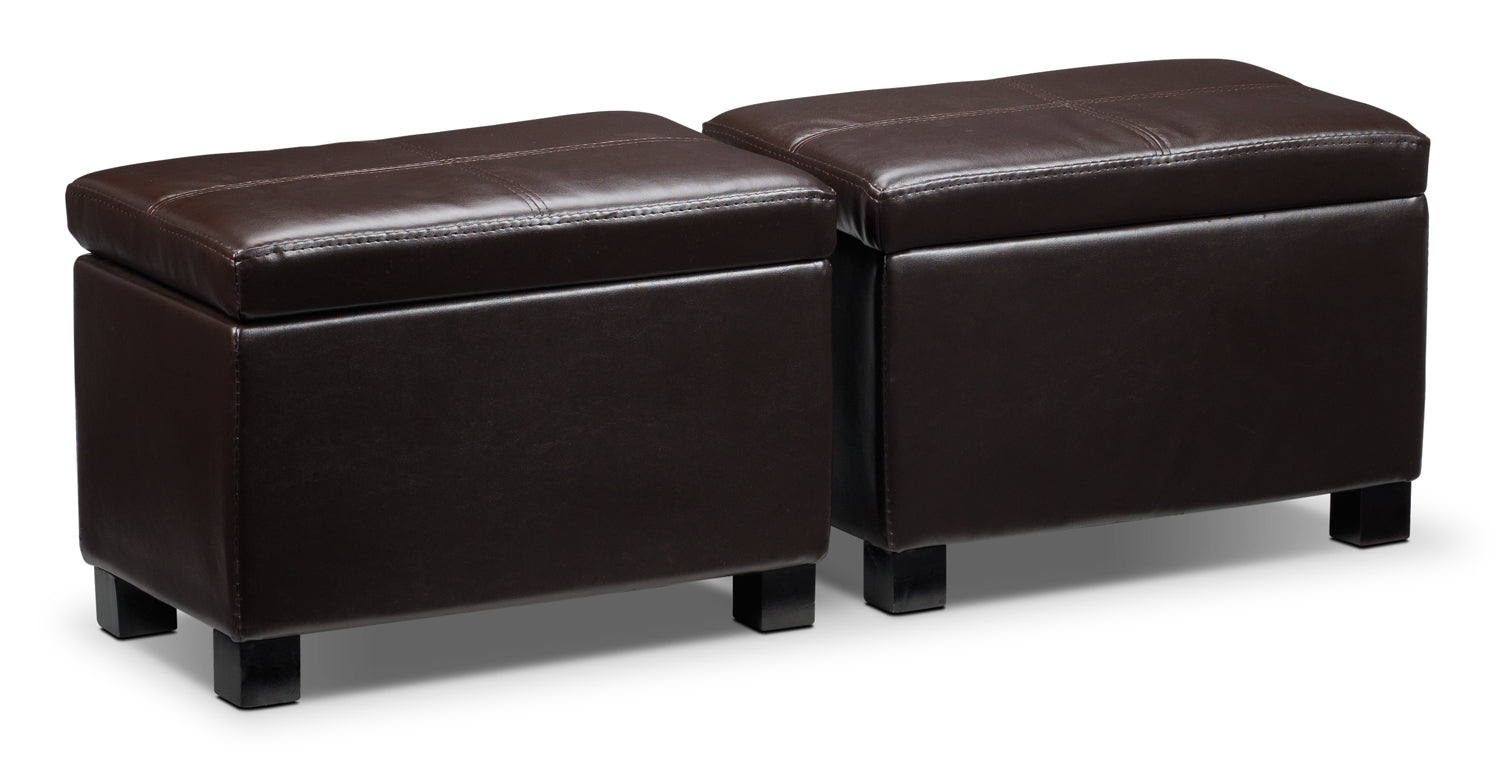 Paloma 3-Piece Ottoman - Chocolate