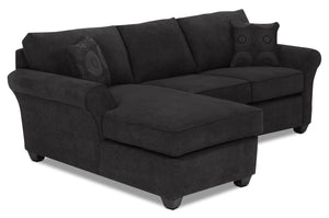 Althea 2-Piece Sectional with Left-Facing Chaise - Black