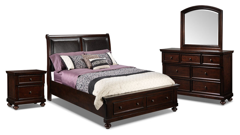 Chester 6-Piece Queen Storage Bedroom Package - Cherry | Leon's