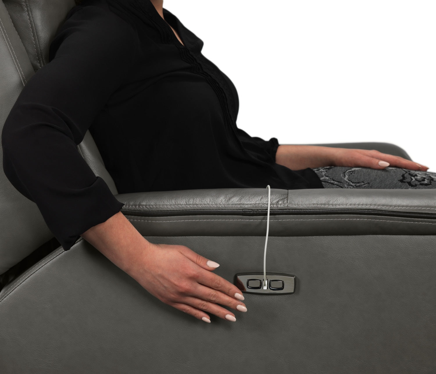 Firenze Power Reclining Sofa - Grey