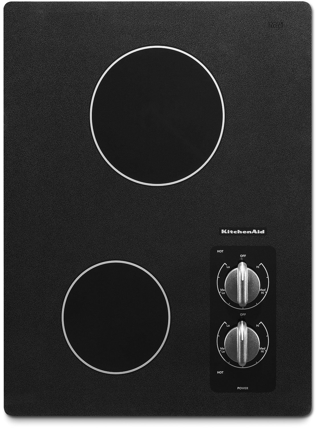 KitchenAid Black 15" Electric Cooktop - KECC056RBL