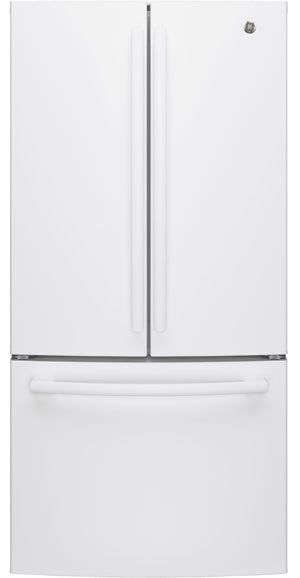GE 22.75" 18.6 Cu. Ft. White Counter-Depth French Door Refrigerator - GWE19JGLWW