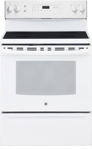 GE White Freestanding Electric Range (5.0 Cu. Ft.) - JCB630DKWW