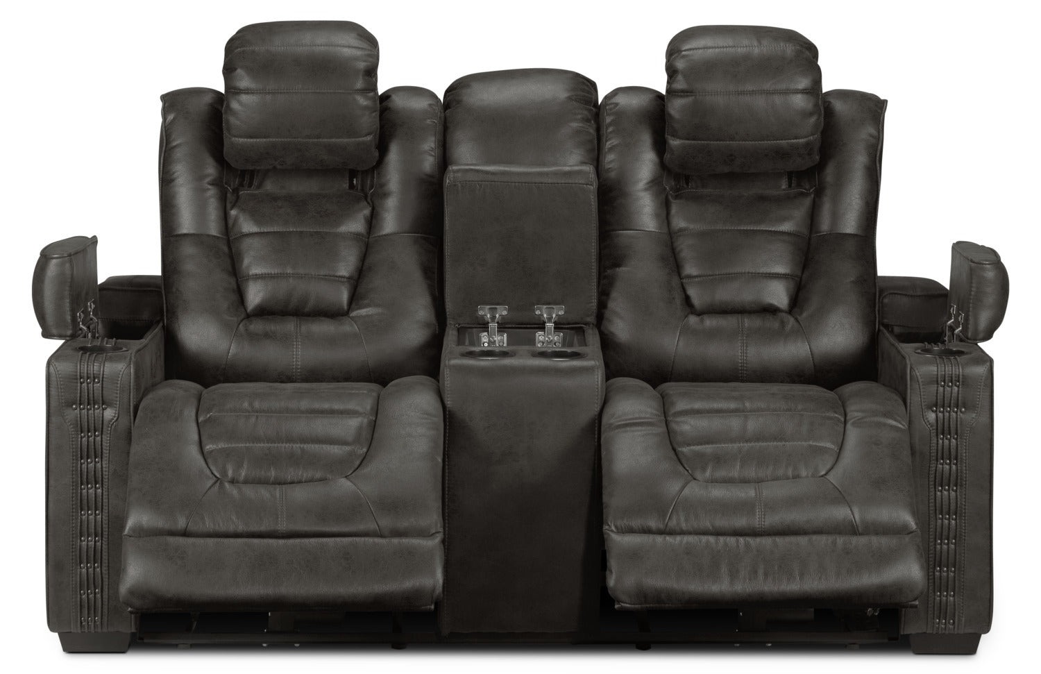 Dakota Power Reclining Loveseat - Charcoal