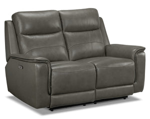 Firenze Power Reclining Loveseat - Grey