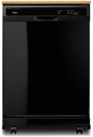 Whirlpool Black Heavy-Duty Portable Dishwasher - WDP370PAHB