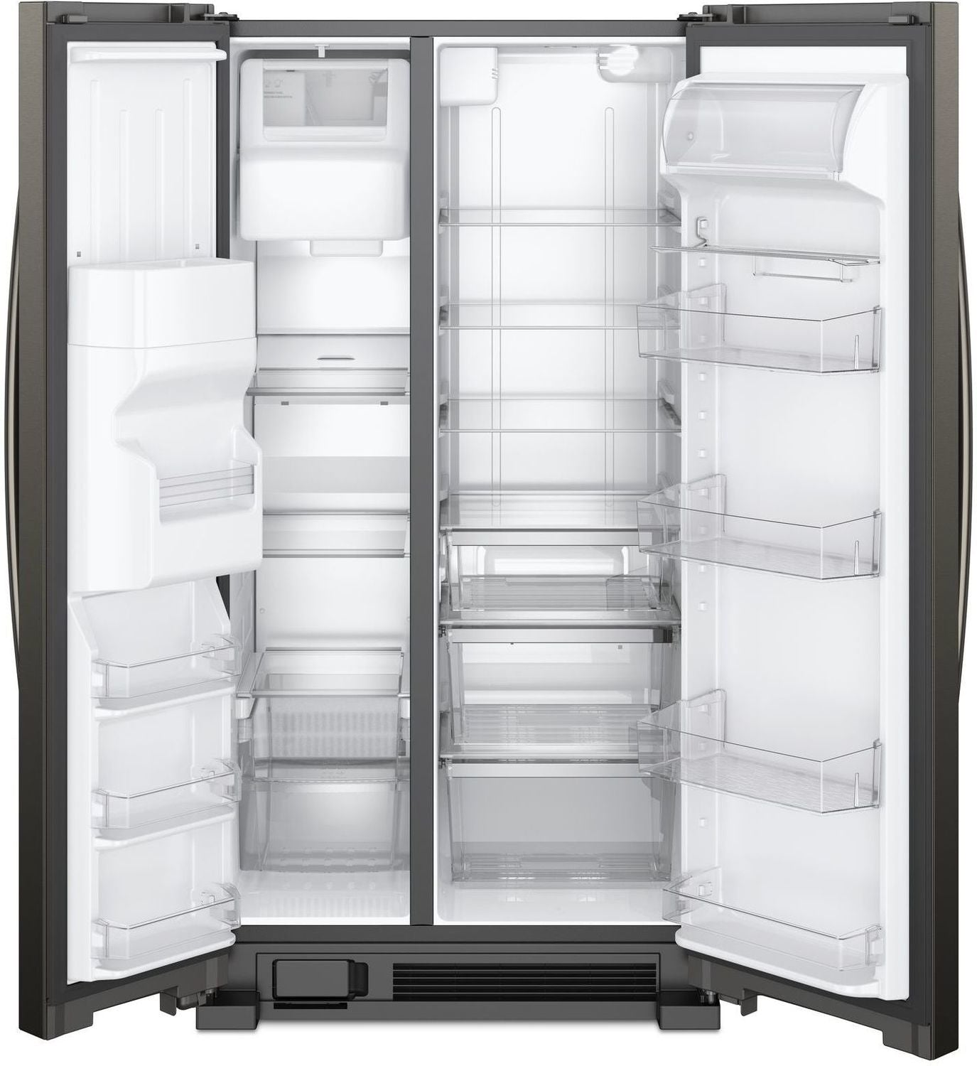 Whirlpool 35.88" 25 Cu. Ft. Black Stainless Steel Side-by-Side Refrigerator - WRS325SDHV