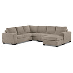 Danielle 3-Piece Sectional with Right-Facing Corner Wedge - Pewter