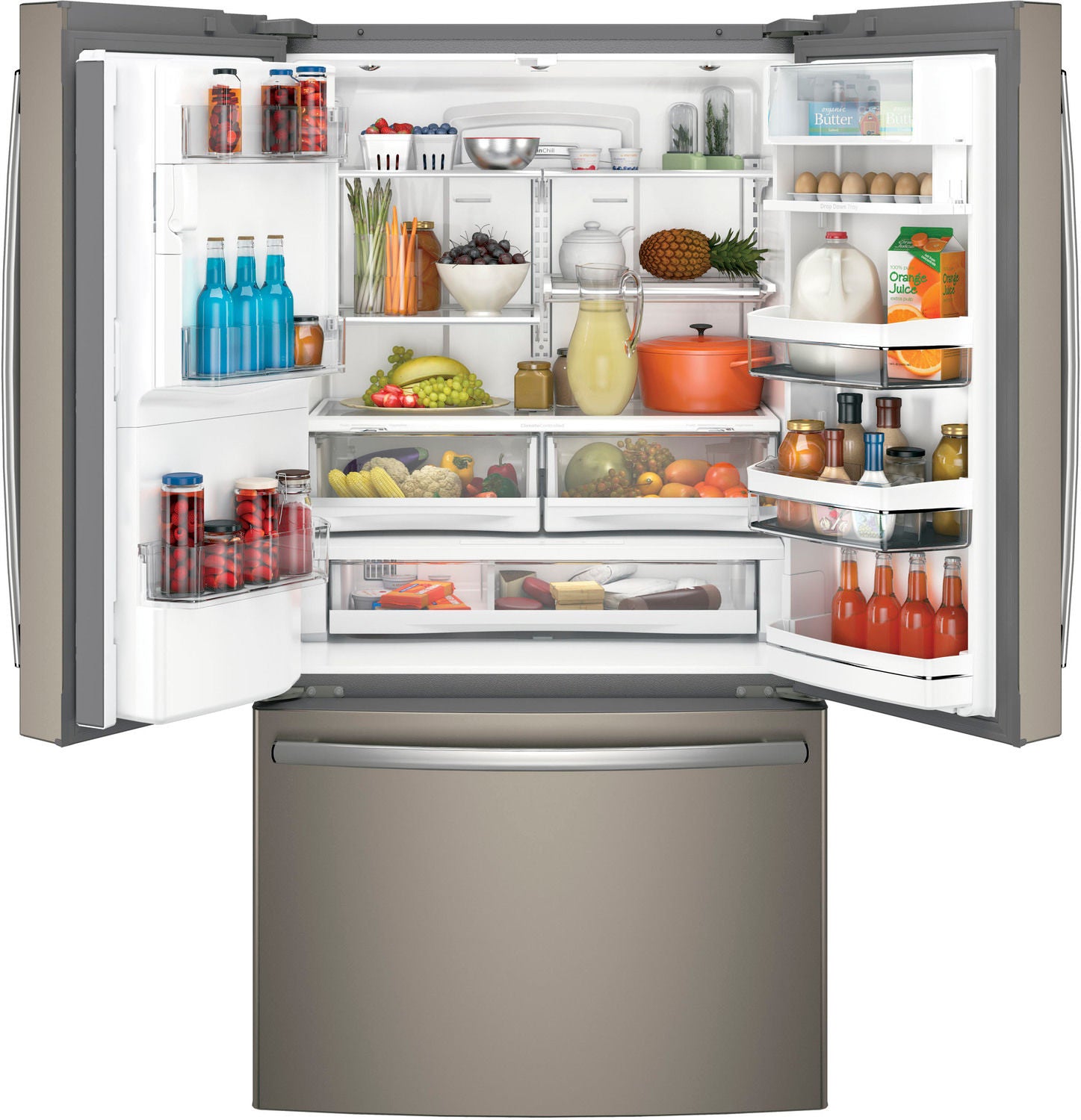 GE Profile Slate French Door Refrigerator (22.1 Cu. Ft.) - PYE22PMKES