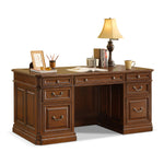 Johanne Executive Desk - Chocolate Oak