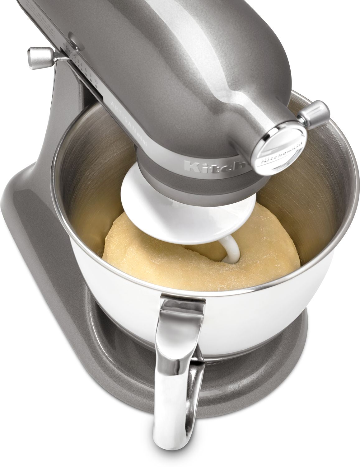 KitchenAid Medallion Silver Mini 3.5-Quart Tilt-Head Stand Mixer - KSM3316XMS