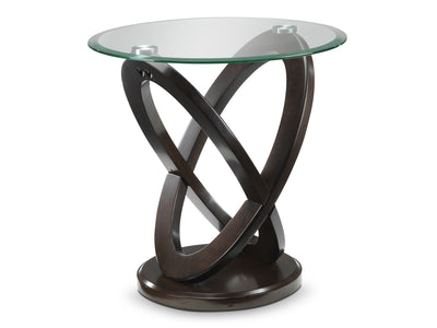 Atomic 26" End Table - Brown Cherry