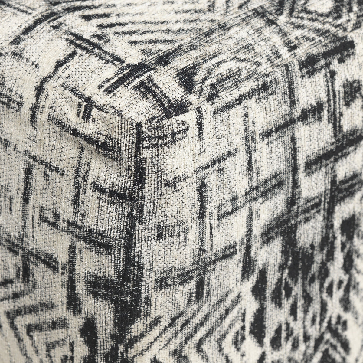 Tremont Cocktail Ottoman - Black and White
