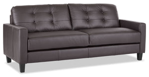 Kylie Leather Sofa - Coffee