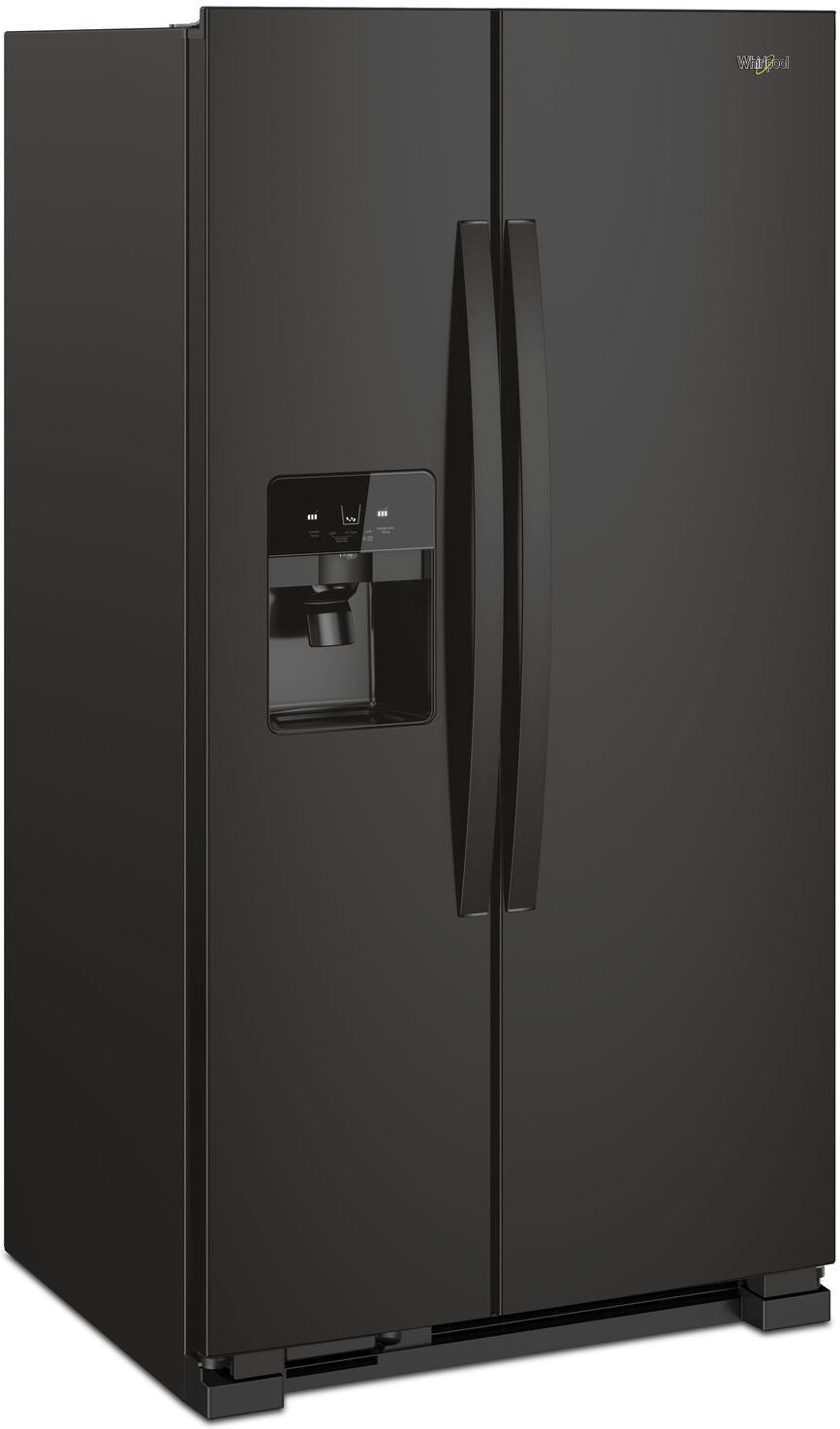 Whirlpool 35.13" 25 Cu. Ft. Black Side-by-Side Refrigerator - WRS325SDHB