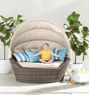 Jonathan Outdoor Patio Daybed - Beige