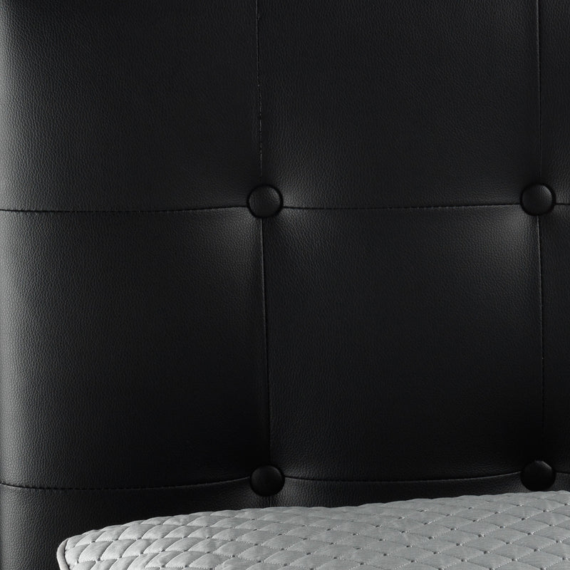 Lombardi Queen Headboard Black Leon's