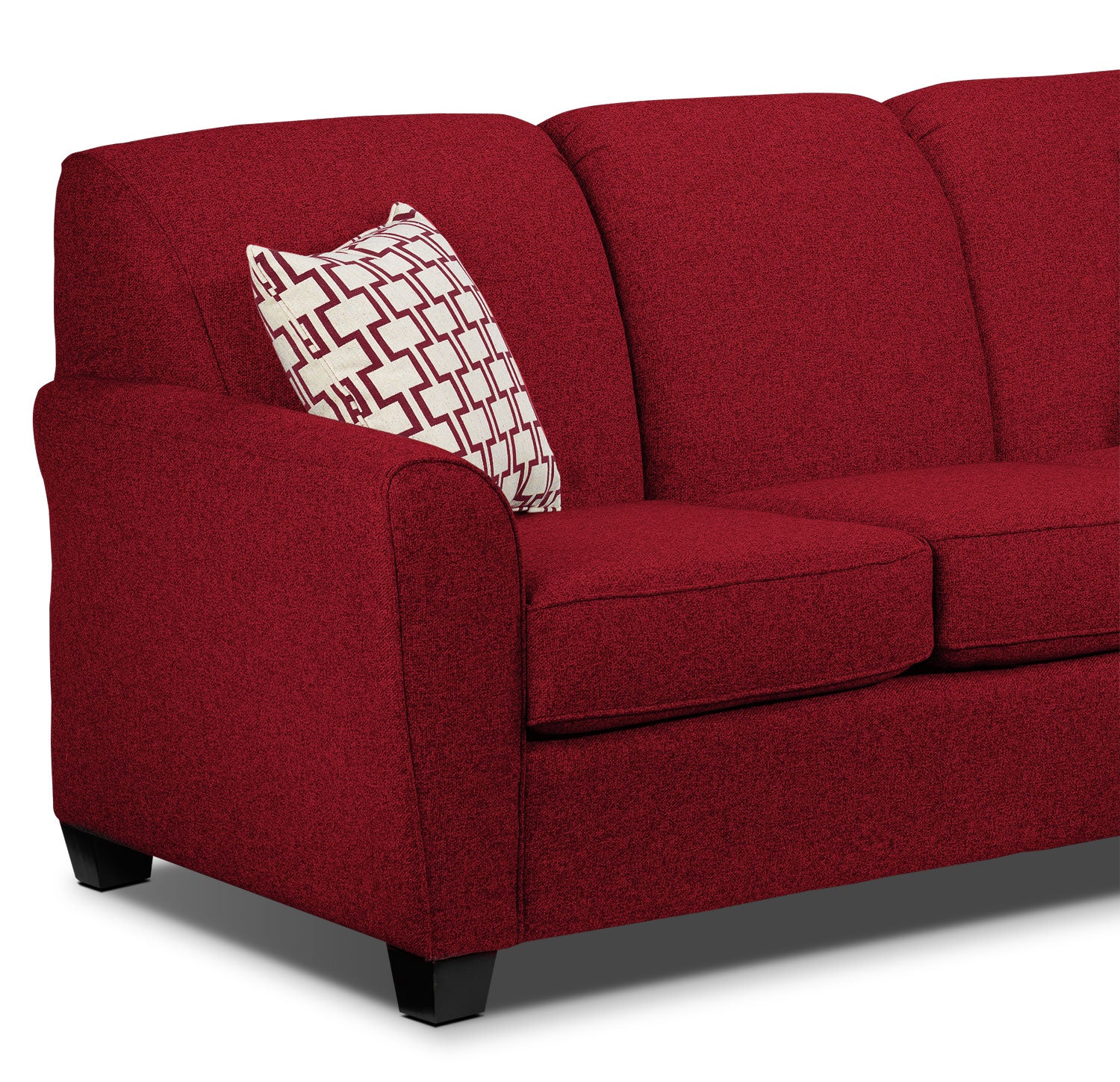 Ashby Chaise Sofa - Red