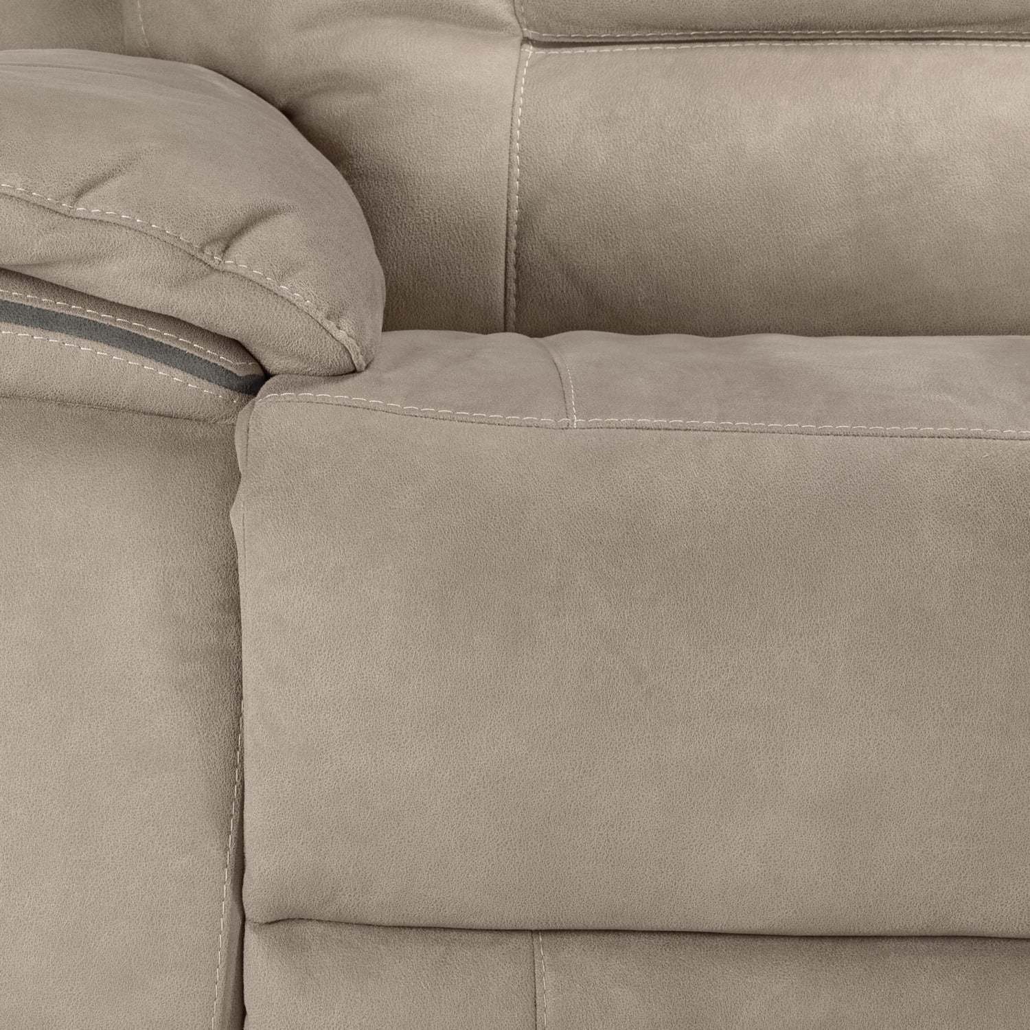 Pasadena 3-Piece Reclining Sofa with Right-Facing Chaise - Light Grey
