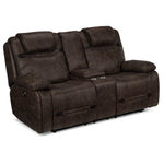 Rebel Power Reclining Loveseat with Console - Brown