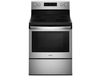 Whirlpool Black-on-Stainless Steel Freestanding Electric Range (5.3 Cu. Ft.) - YWFE521S0HS