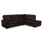 Harper 2-Piece Sectional with Right-Facing Chaise - Dark Chocolate