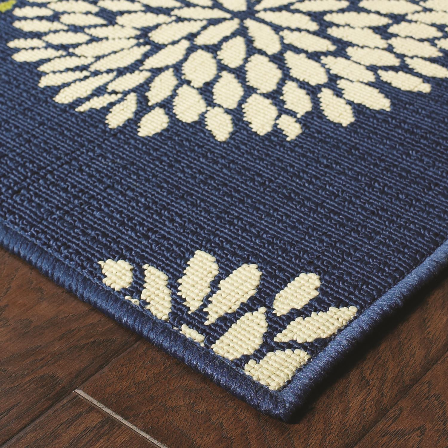 Lagoon W8327LL Floral Indoor/Outdoor Area Rug (7'10"X10'10")
