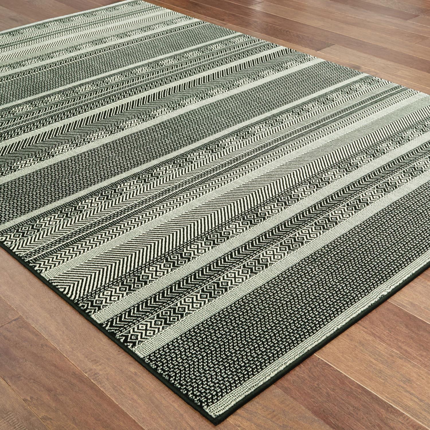 Ledger W1802KL Striped Area Rug (5'3"X7'6")