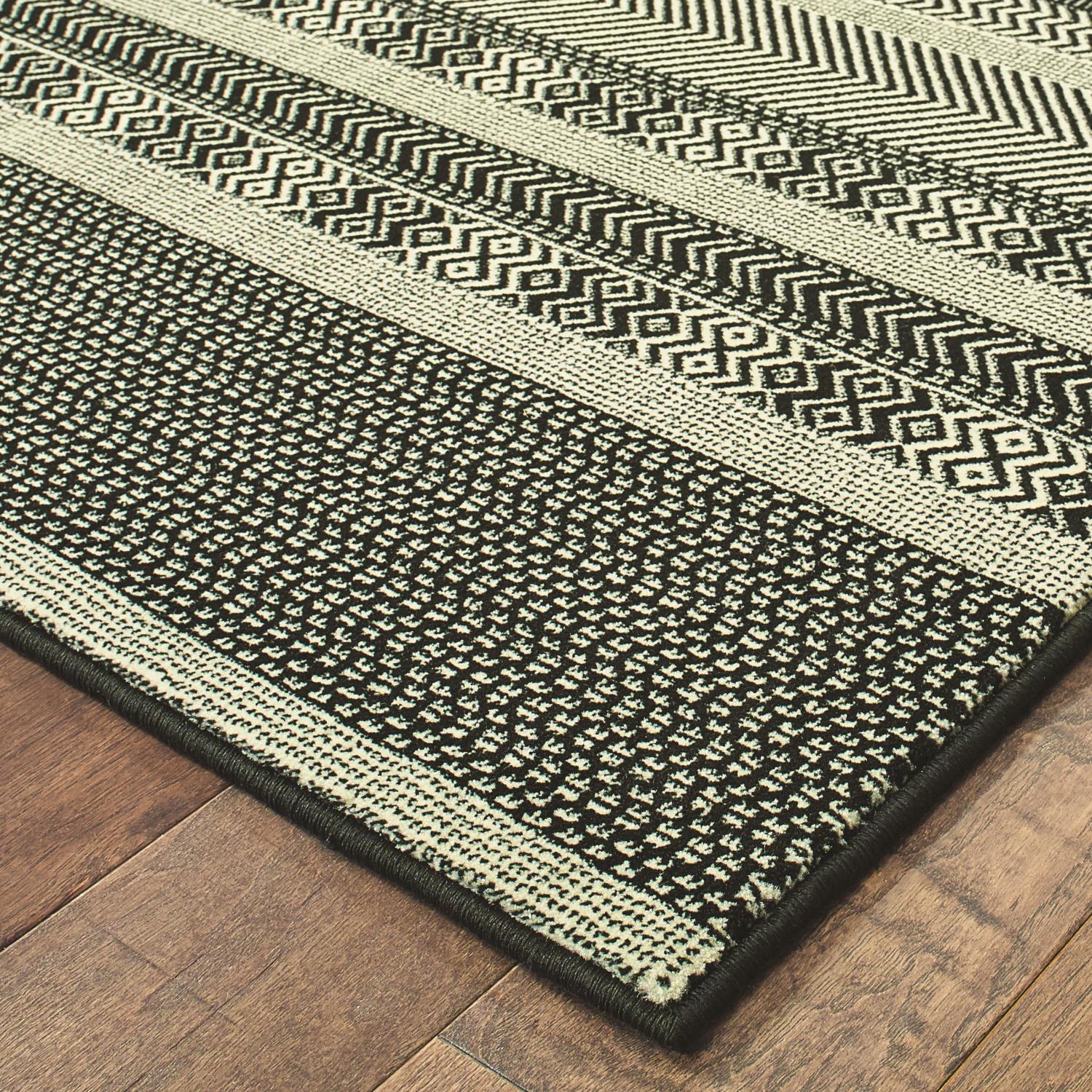 Ledger W1802KL Striped Area Rug (5'3"X7'6")