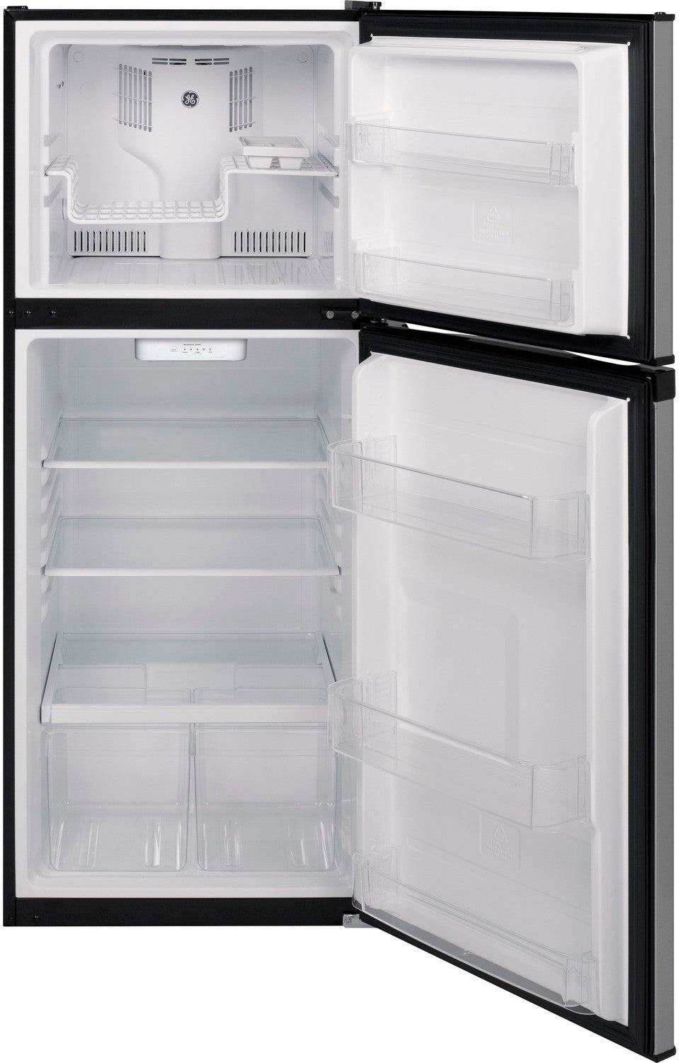 GE 24" 11.55 Cu. Ft. Stainless Steel Top-Freezer Refrigerator - GPE12FSKSB