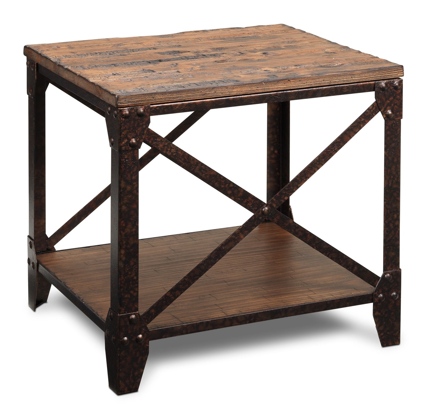 Pinebrook Coffee Table and Two End Tables - Distressed Natural Pine