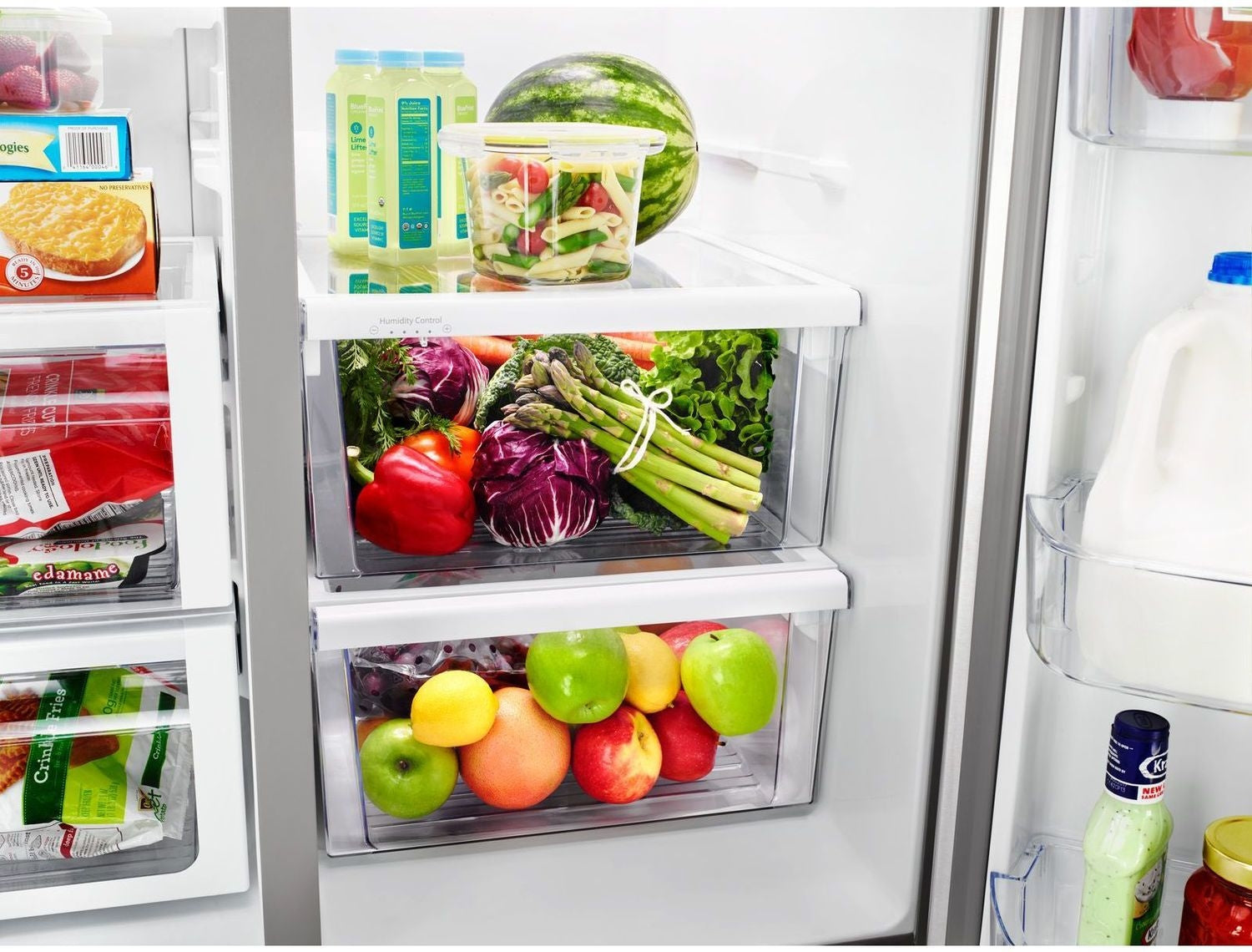 Whirlpool Black Stainless Steel Side-by-Side Refrigerator (28 Cu. Ft.) - WRS588FIHV