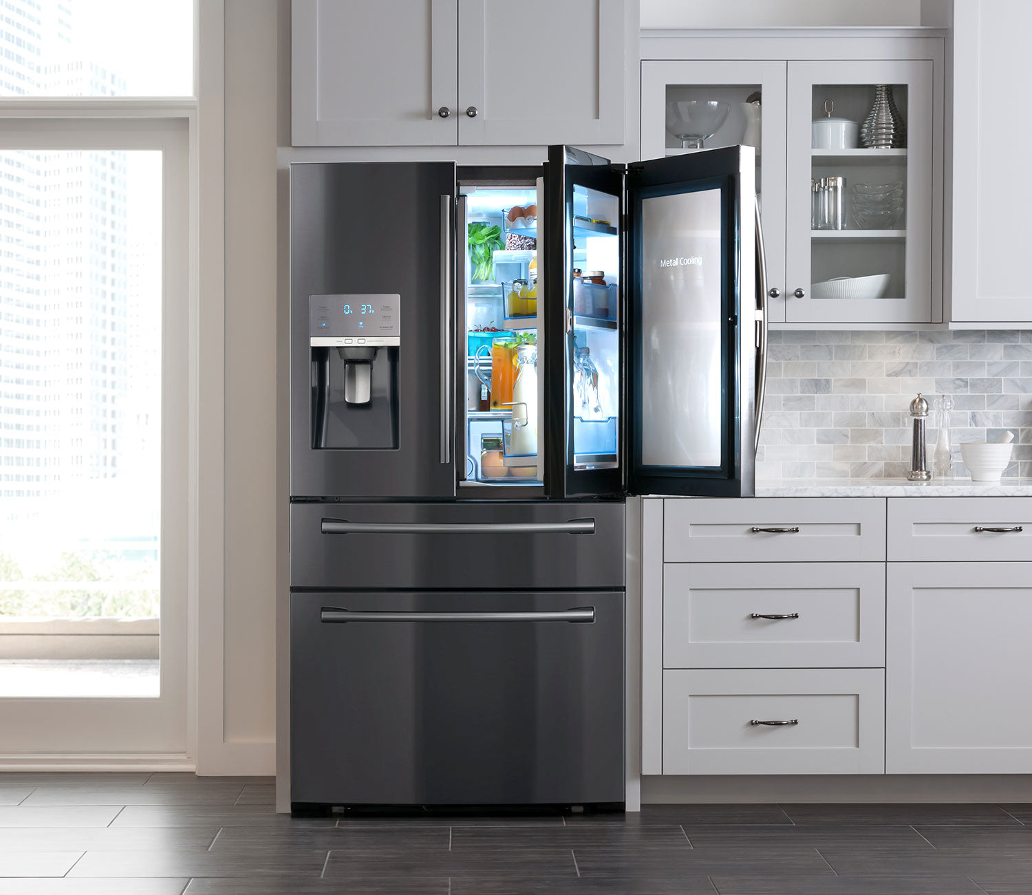 Samsung Black Stainless Steel French Door Refrigerator (28 Cu. Ft.) - RF28JBEDBSG/AA
