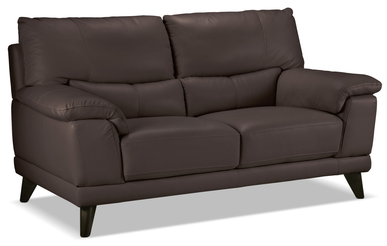 Braylon Leather Loveseat - Dark Chocolate