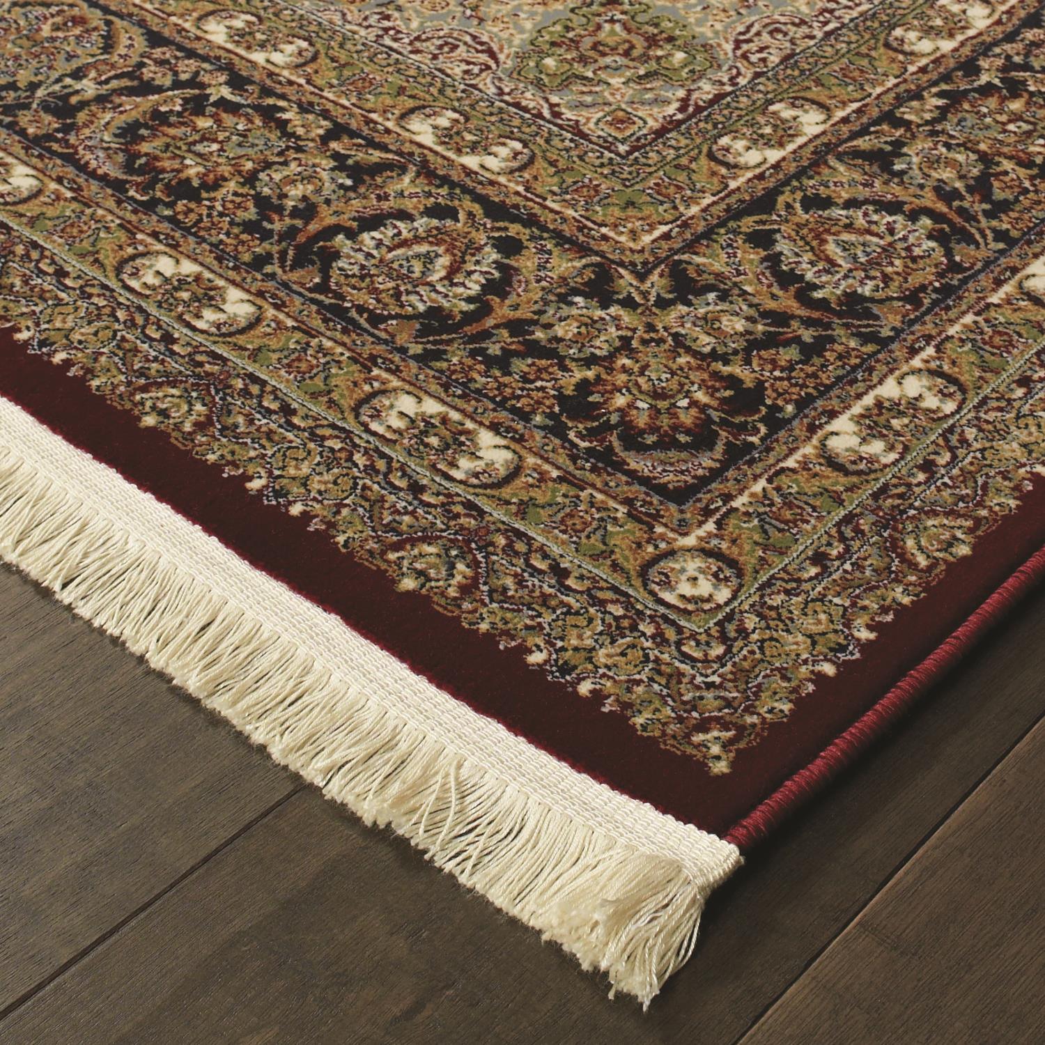 Marieville W090R2L Traditional Medallion Area Rug (6'7"X9'6")