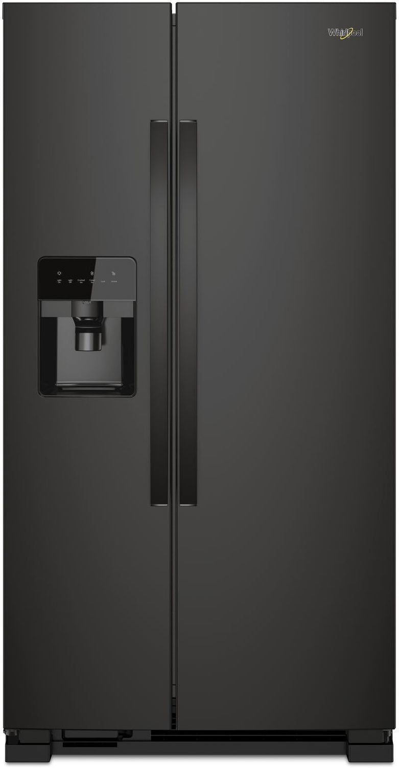 Whirlpool 36" 25 Cu. Ft. Black Side-by-Side Refrigerator - WRS335SDHB