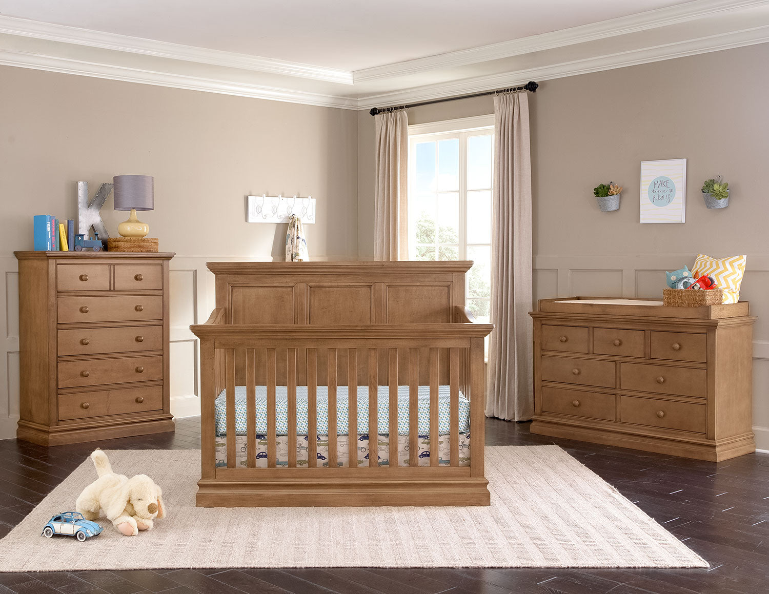 Cameron Convertible Panel Crib - Cashew