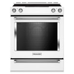 KitchenAid White Slide-In Electric Convection Range (7.1 Cu. Ft.) - YKSEB900EWH