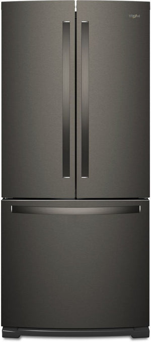 Whirlpool 29.5" 20 Cu. Ft. Black Stainless Steel French Door Refrigerator- WRF560SMHV