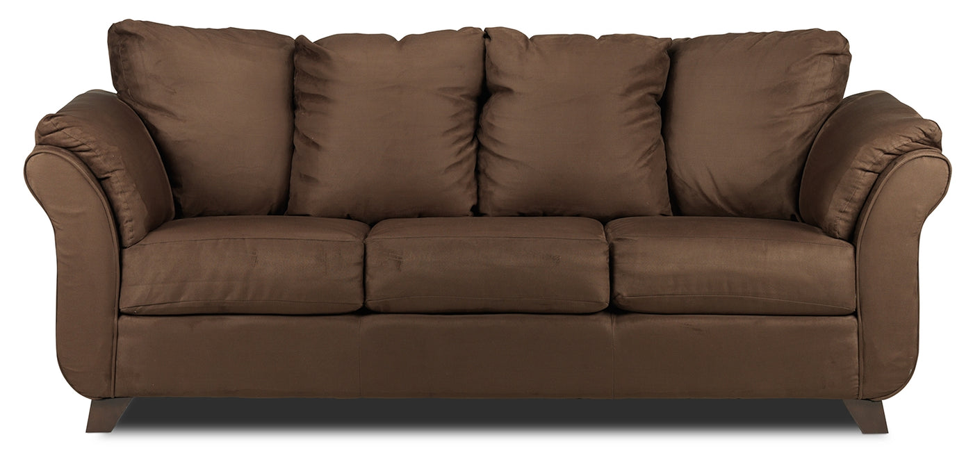 Collier Sofa and Chair Set - Chocolate