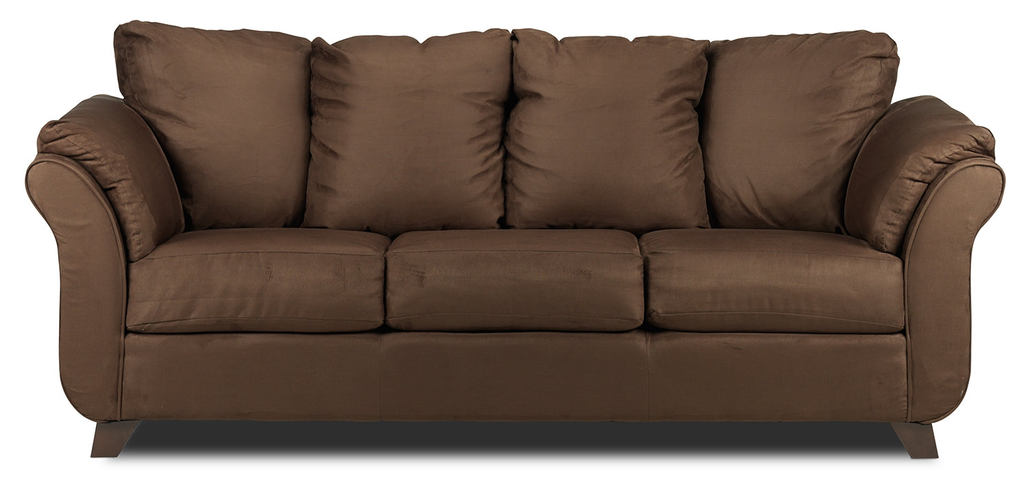 Collier Sofa, Loveseat and Chair Set - Chocolate
