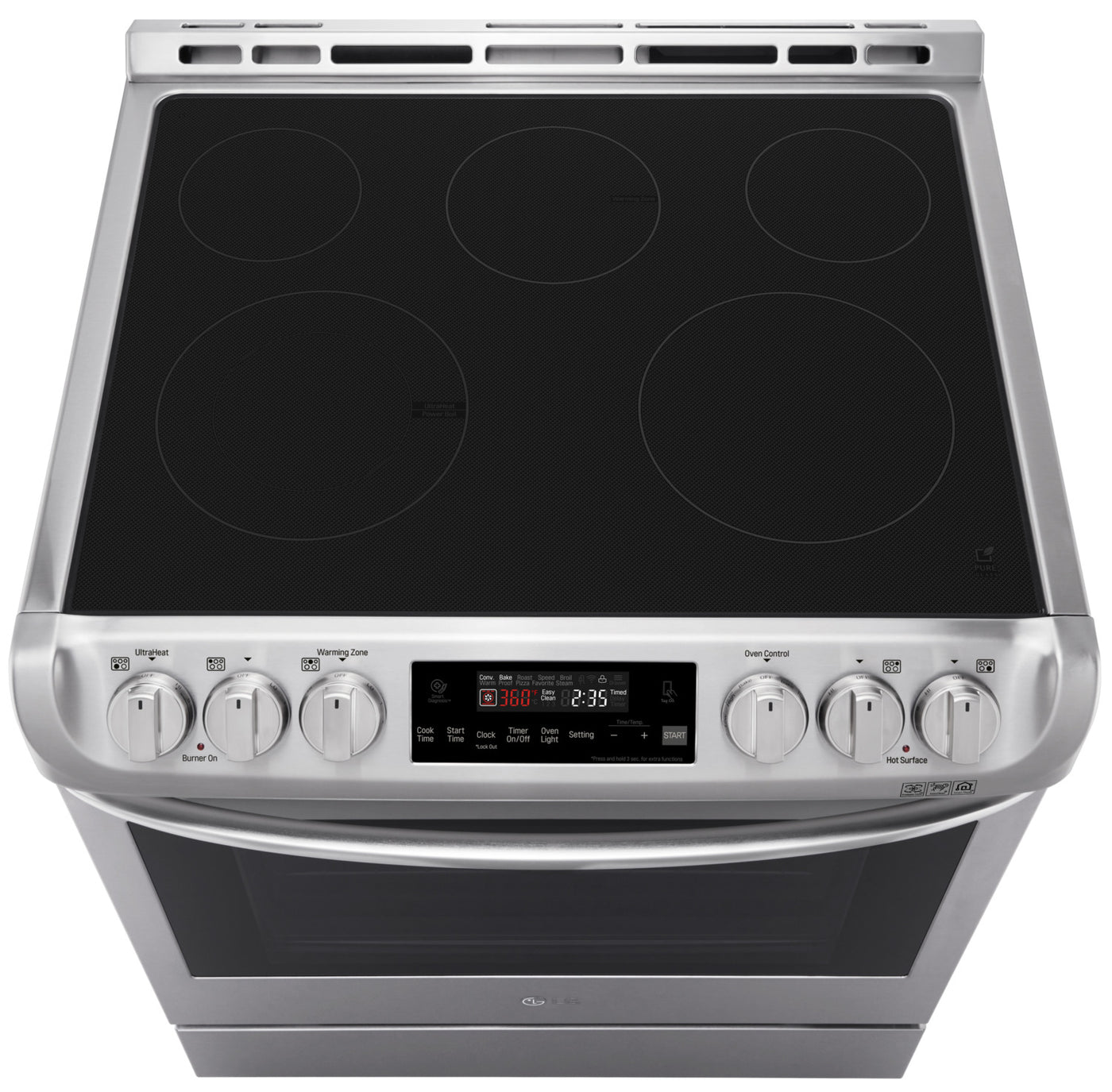 LG Appliances Stainless Steel Slide-In Electric Convection Range (6.3 Cu. Ft.) - LSE4611ST