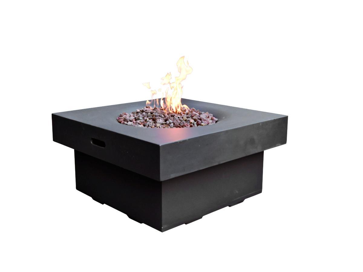 Yak Loum Concrete Lava Stone Fire Pit (Modeno) – Propane