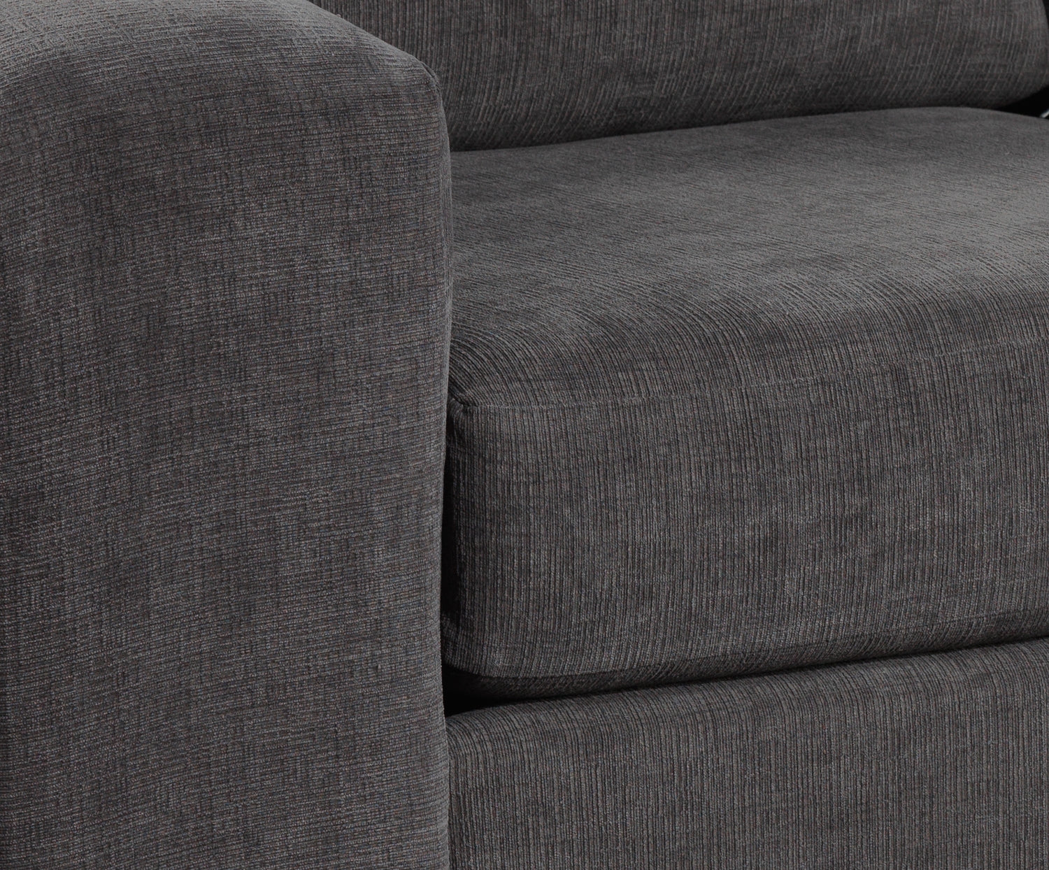 Danielle 3-Piece Sectional with Right-Facing Corner Wedge - Grey