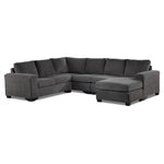 Danielle 3-Piece Sectional with Right-Facing Corner Wedge - Grey