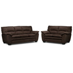 Kelleher Sofa and Loveseat Set - Walnut