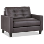 Kylie Leather Chair and a Half - Coffee