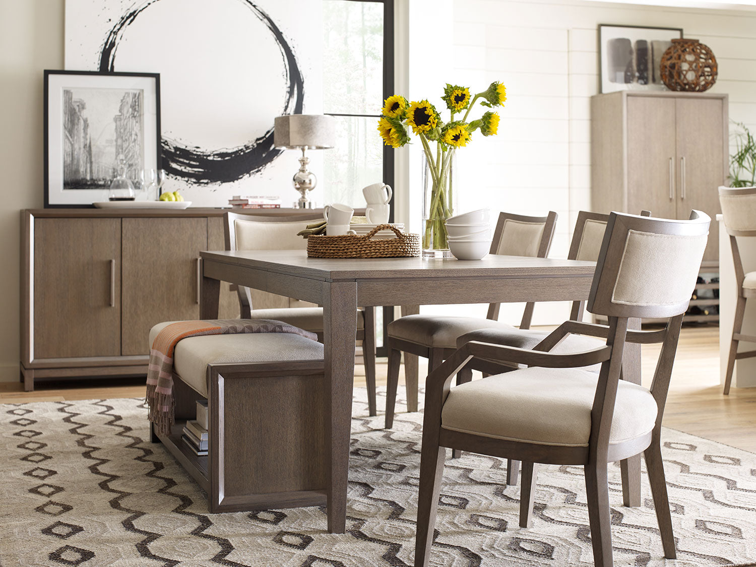 Rachael Ray Highline Upholstered Bench - Greige
